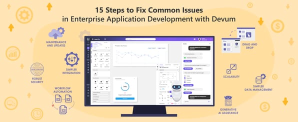 Discover how Devum’s high-performance low-code application platform can streamline your application development process and address common issues. This blog post breaks down 15 steps to fix these challenges and enhance efficiency, scalability, and security.