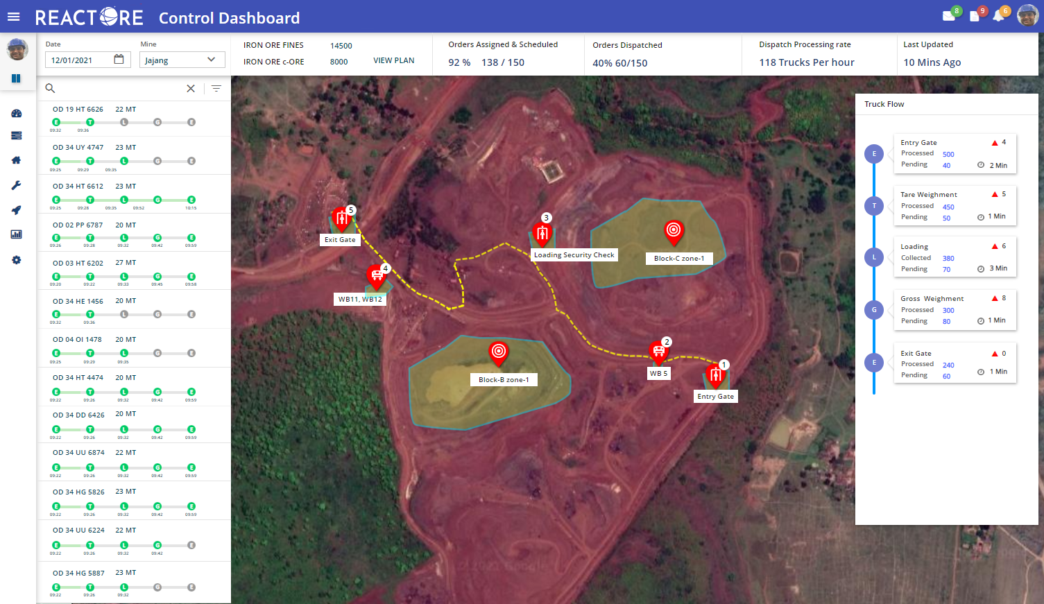 Control freight movement within your mine or plant